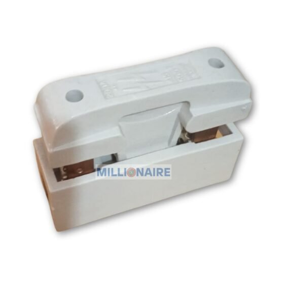 White porcelain cutout fuse unit manufactured by Millionaire, based in Coimbatore, Tamil Nadu, India